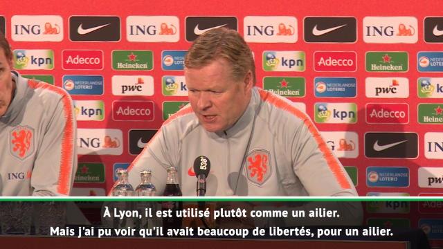 Pays-Bas - Koeman : ''Peut-être que Memphis est plus heureux au poste qu'il occupe en sélection'' Pays-Bas - Koeman : ''Peut-être que Memphis est plus heureux au poste qu'il occupe en sélection''