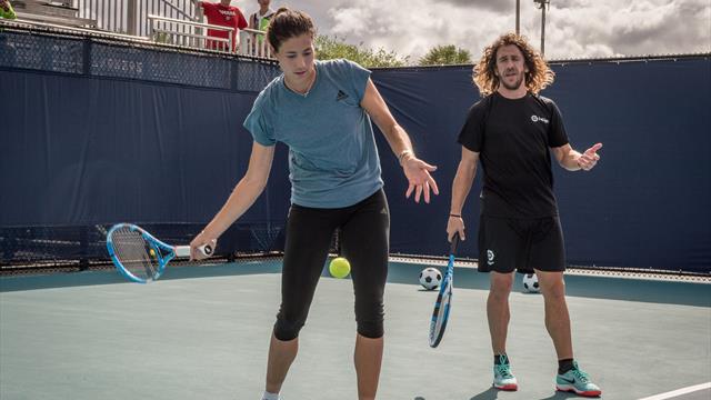Miami 2019: Muguruza y Puyol se retan al tenis antes del debut de Garbiñe Miami 2019: Muguruza y Puyol se retan al tenis antes del debut de Garbiñe