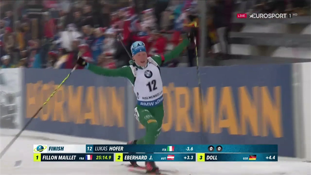 Lukas Hofer secondo nella sprint di Oslo: si arrende solo a Boe Lukas Hofer secondo nella sprint di Oslo: si arrende solo a Boe