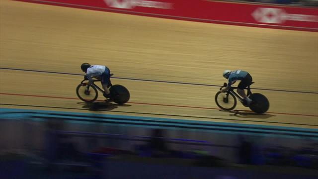 Jason Kenny powers to men's sprint final win Jason Kenny powers to men's sprint final win