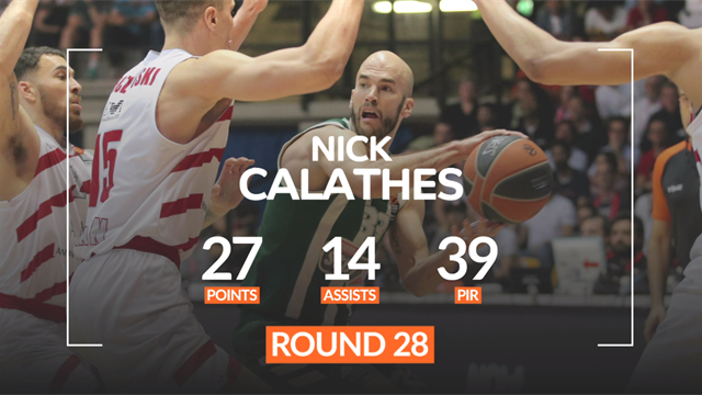 Nick Calathes MVP della 28a giornata di Eurolega: prova monstre e Milano va al tappeto Nick Calathes MVP della 28a giornata di Eurolega: prova monstre e Milano va al tappeto