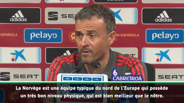 Espagne - Luis Enrique se méfie des contre-attaques de la Norvège Espagne - Luis Enrique se méfie des contre-attaques de la Norvège