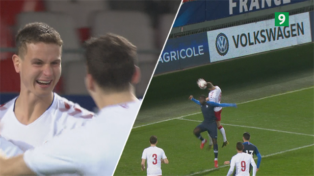 Highlights: Abildgaard-hovedstød sikrede overraskende dansk sejr over Frankrig Highlights: Abildgaard-hovedstød sikrede overraskende dansk sejr over Frankrig