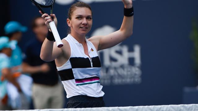 Halep sees off Wang to move into Miami semis, one away from world number one