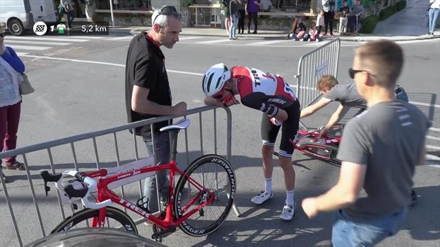'He's not in a happy place!' - Eg crashes during Stage 6 of the Tour of Cataluyna 'He's not in a happy place!' - Eg crashes during Stage 6 of the Tour of Cataluyna