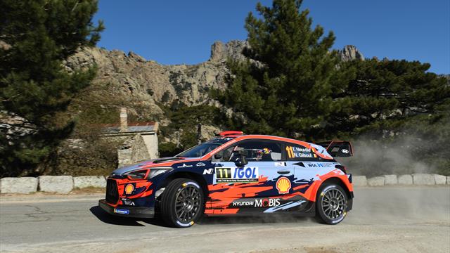 Neuville leads after Tanak Corsica WRC drama