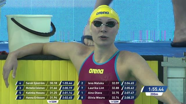 Sjostrom storms to Women's 200m Freestyle Women win in Helsinki Sjostrom storms to Women's 200m Freestyle Women win in Helsinki