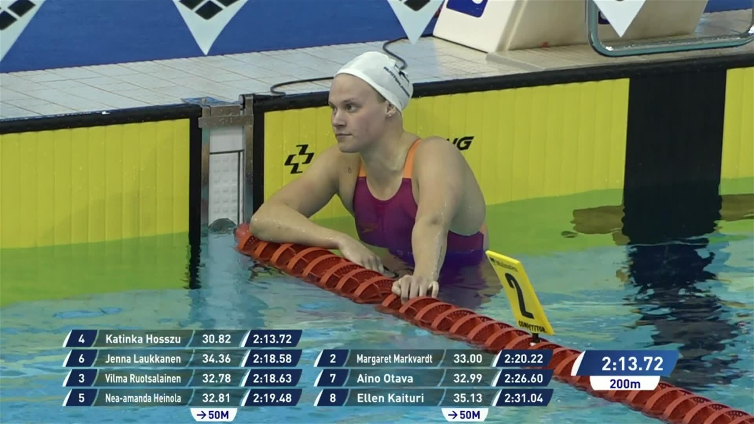 Helsinki Swim Meet dag 1 200m wisselslag vrouwen Zwemmen video Eurosport