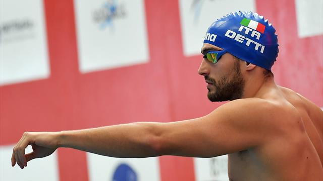Detti devastante nei 400 sl: record italiano eguagliato e miglior prestazione mondiale dell'anno
