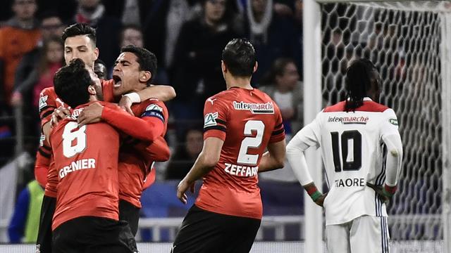 Pétard de Ben Arfa puis André plus prompt que Marcelo : Rennes a repris les devants Pétard de Ben Arfa puis André plus prompt que Marcelo : Rennes a repris les devants