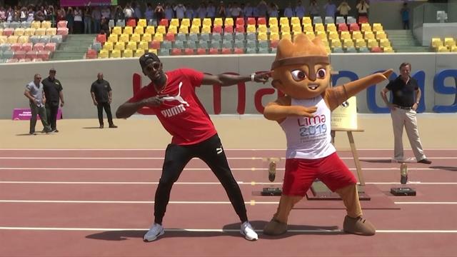 Usain Bolt visita la sede de atletismo de los Juegos Panamericanos 2019 Usain Bolt visita la sede de atletismo de los Juegos Panamericanos 2019