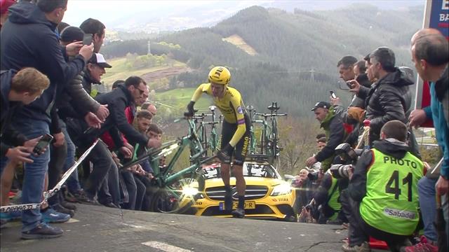 Vuelta al País Vasco 2019: Los problemas de subir un desnivel máximo con una bici de crono... Vuelta al País Vasco 2019: Los problemas de subir un desnivel máximo con una bici de crono...