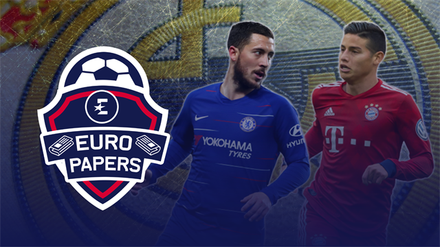 Euro Papers: Will Hazard's Real relocation push James Rodriguez to England? Euro Papers: Will Hazard's Real relocation push James Rodriguez to England?
