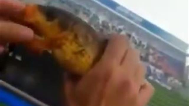 Kuriose Aktion in Italien: Fan angelt Fisch im Stadion