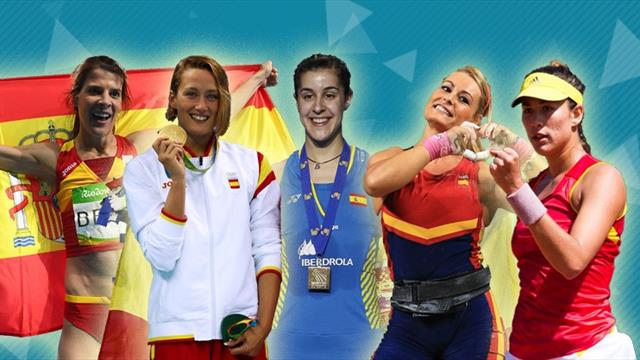 M. Belmonte, C. Marín y L. Valentín, podio de las Mejores Deportistas españolas de la Historia