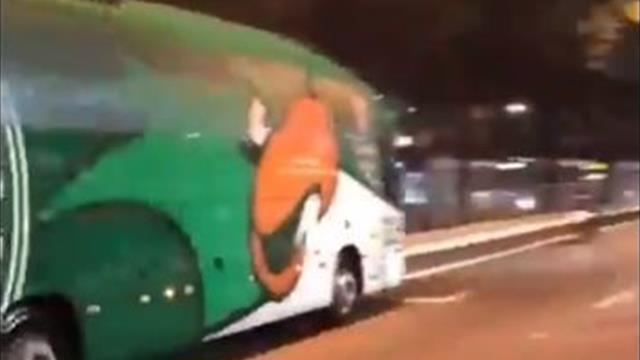 Фанаты «Палмейраса» забросали автобус своей команды камнями и бутылками