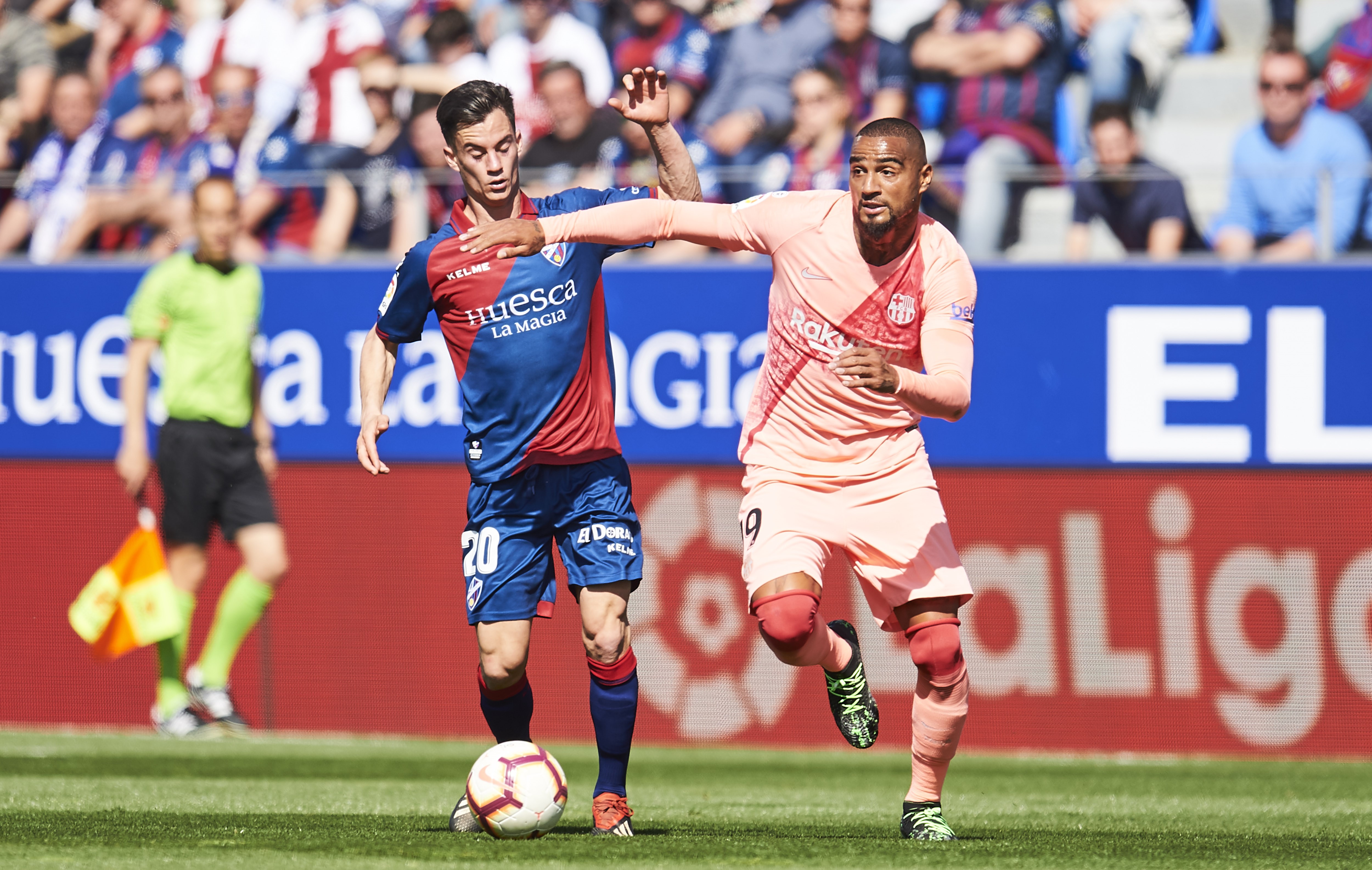 Kevin-Prince Boateng lors de la rencontre Huesca-FC Barcelone / Liga