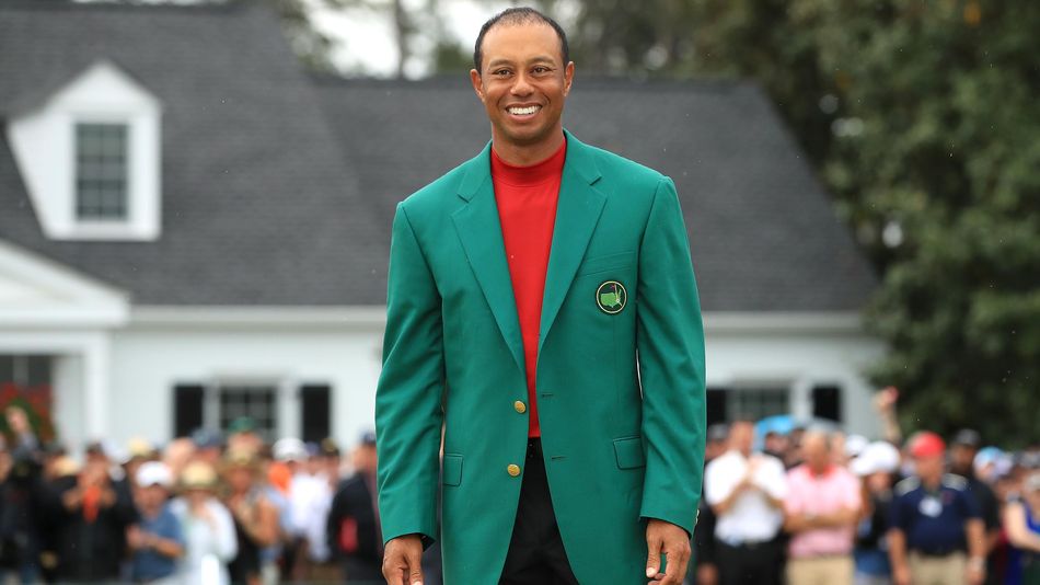 Tiger Woods in the Green Jacket.