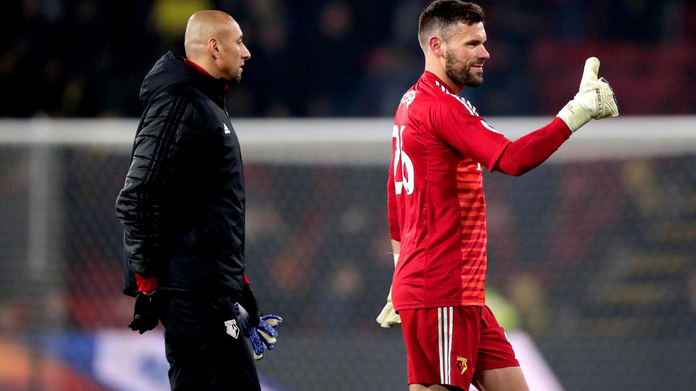 Watford goalkeeper Ben Foster, right, was at fault for the goal