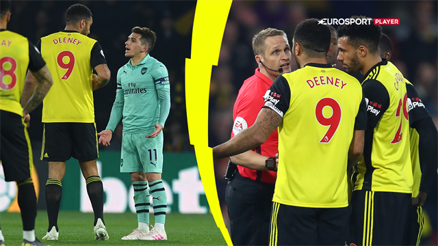 Så du det? Overrasket Deeney får direkte rødt kort Så du det? Overrasket Deeney får direkte rødt kort