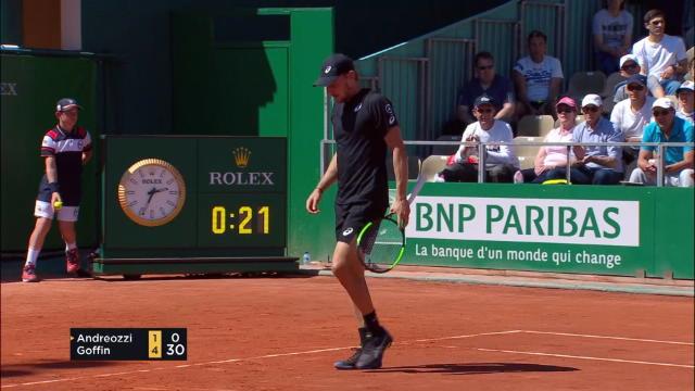 Monte-Carlo - Goffin réussit son entrée face à Andreozzi (6-1; 6-4) Monte-Carlo - Goffin réussit son entrée face à Andreozzi (6-1; 6-4)