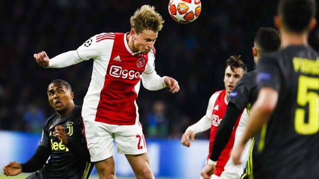 Dybala titular y Douglas Costa a la grada en el Juventus; De Jong en 11 Ajax