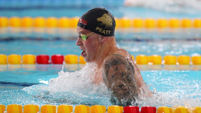 Peaty set for worlds with year's fastest 100m breaststroke