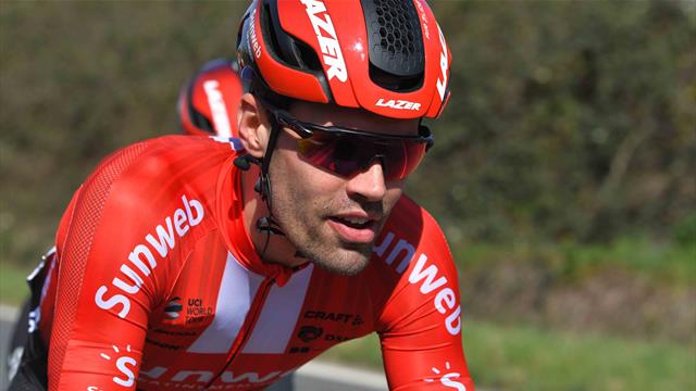 Tom Dumoulin stringe i denti: l'olandese è al via della quinta tappa dopo l'incidente