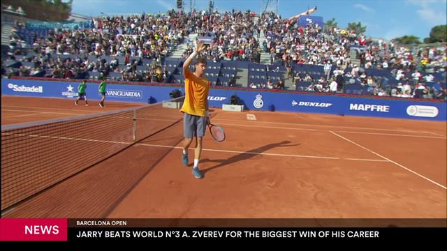 Jarry stuns Zverev in Barcelona Jarry stuns Zverev in Barcelona