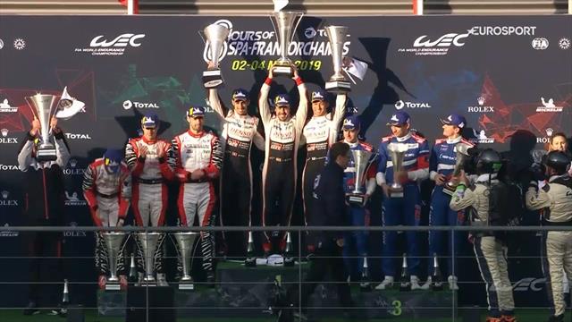 Seis Horas de Spa 2019: Así levantó Fernando Alonso el trofeo de campeón Seis Horas de Spa 2019: Así levantó Fernando Alonso el trofeo de campeón