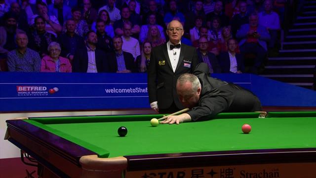 Campeonato del Mundo 2019: Higgins pudo lograr un 147 tras este bolón, pero después falló la fácil Campeonato del Mundo 2019: Higgins pudo lograr un 147 tras este bolón, pero después falló la fácil