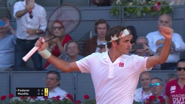 Federer survives scare against Monfils, Nadal through Federer survives scare against Monfils, Nadal through