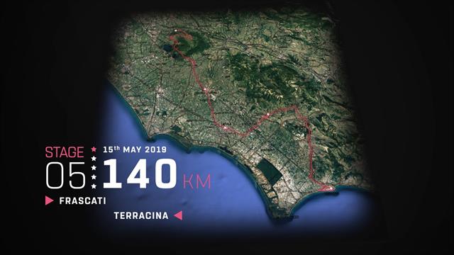 Giro de Italia 2019: Perfil en 3D de la 5ª etapa, Frascati-Terracina (140 km) Giro de Italia 2019: Perfil en 3D de la 5ª etapa, Frascati-Terracina (140 km)
