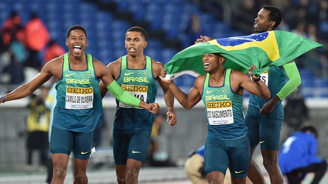 Le Brésil vainqueur surprise, la France 5e du 4x100 m