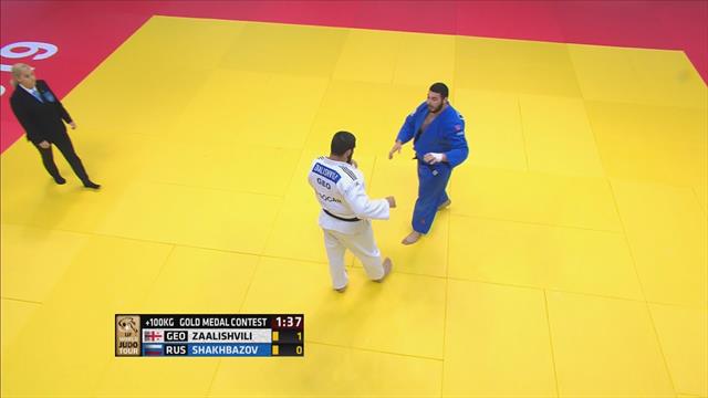 Gela Zaalishvili beats Ruslan Shakhbazov to win -100kg gold Gela Zaalishvili beats Ruslan Shakhbazov to win -100kg gold