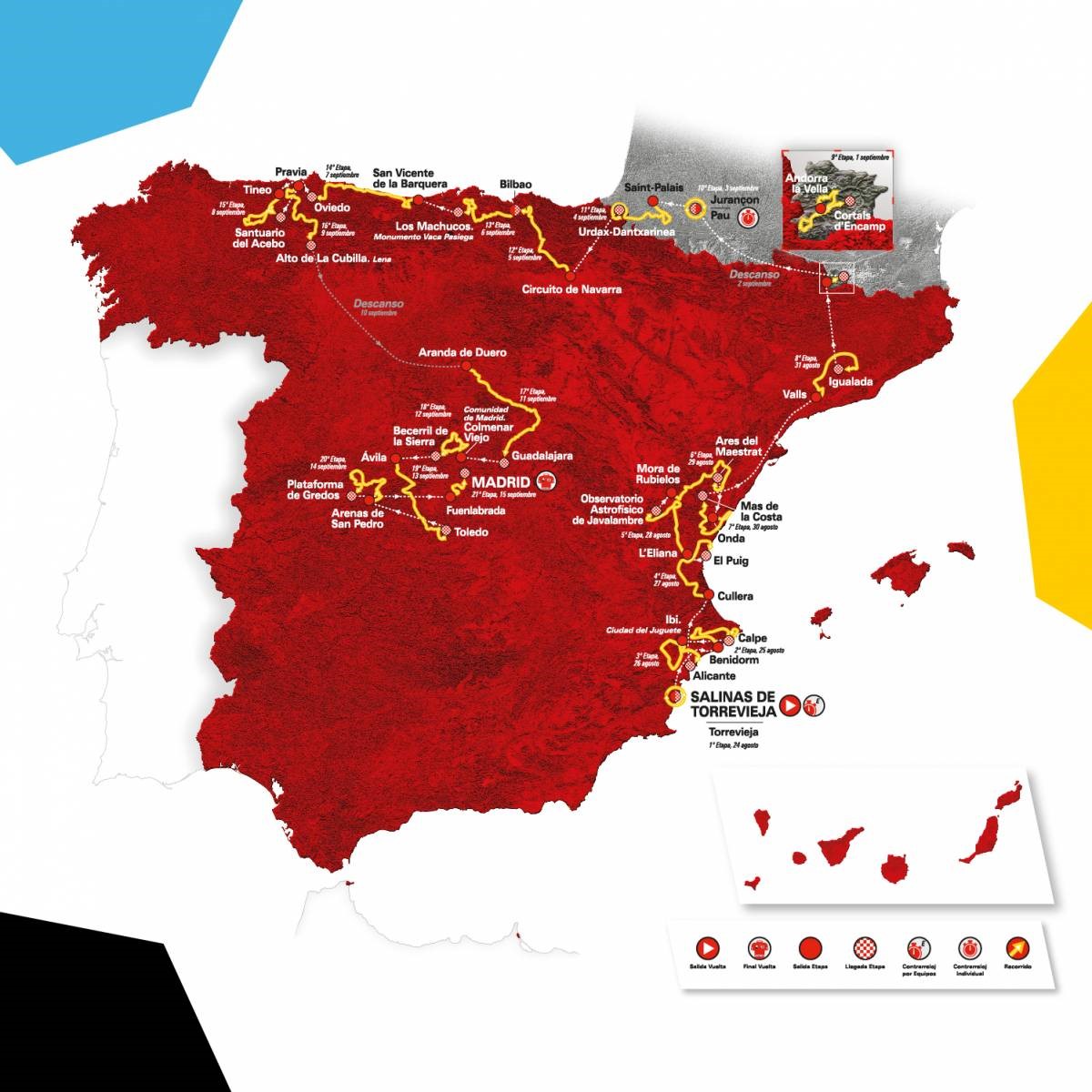 Mapa la Vuelta 2019