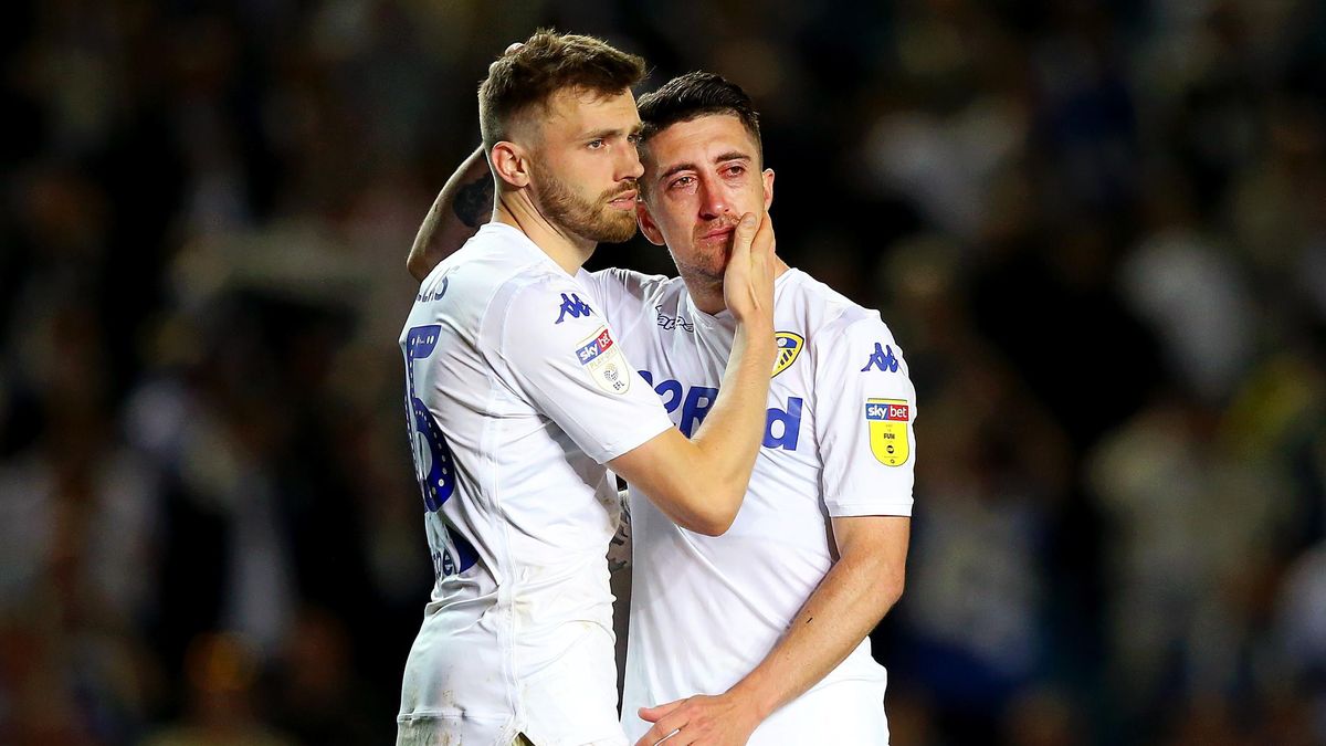 Pablo Hernandez is consoled by Stuart Dallas