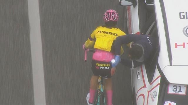 Roglic receives treatment on nasty injury following crash Roglic receives treatment on nasty injury following crash