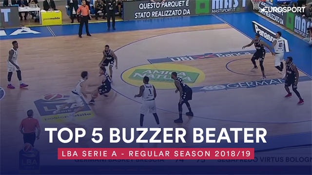 Top 5: i migliori buzzer beater della regular season di Serie A 2018-19 Top 5: i migliori buzzer beater della regular season di Serie A 2018-19