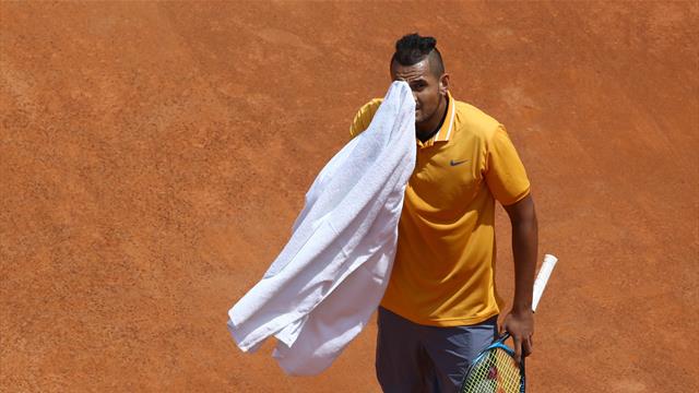 Kyrgios throws chair, walks off court, gets defaulted