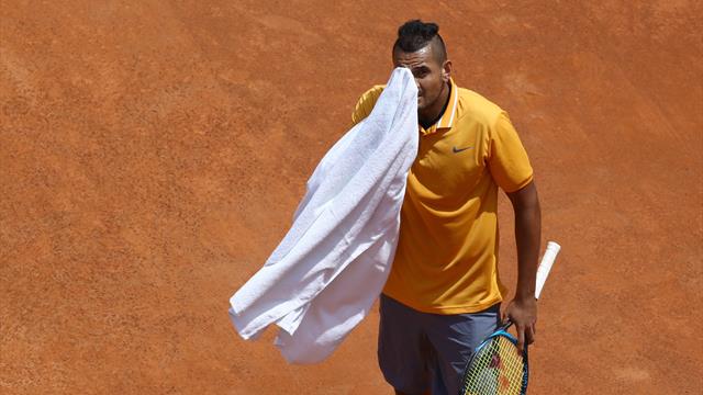 Eklat in Rom: Kyrgios wirft Stuhl und wird disqualifiziert