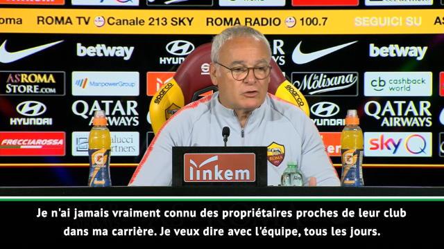 Roma - Ranieri analyse la relation entraîneur/président Roma - Ranieri analyse la relation entraîneur/président