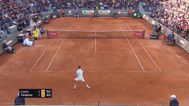 Rome - Miraculé, Federer vient à bout de Coric et file en quarts Rome - Miraculé, Federer vient à bout de Coric et file en quarts