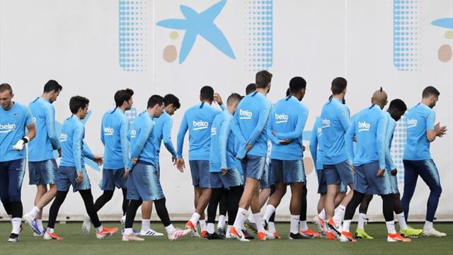 Entrenamiento sin Ter Stegen y con seis del filial