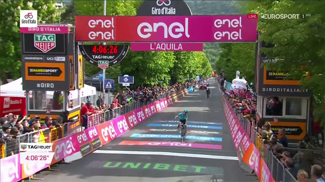 Scatto vincente di Pello Bilbao, a L’Aquila è lo spagnolo a prendersi la vittoria Scatto vincente di Pello Bilbao, a L’Aquila è lo spagnolo a prendersi la vittoria