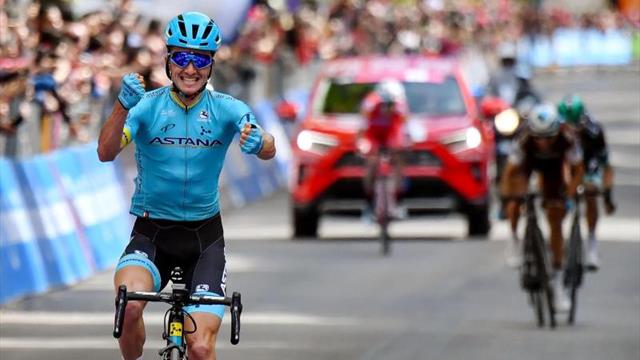 Pello Bilbao vuela en L'Aquila, Conti sigue con la maglia rosa