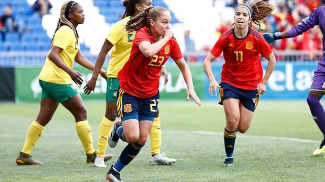 España golea a Camerún en el primer amistoso antes del Mundial femenino (4-0)