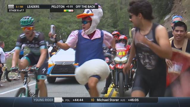 Crowd go wild in bizarre scenes at Tour of California Crowd go wild in bizarre scenes at Tour of California