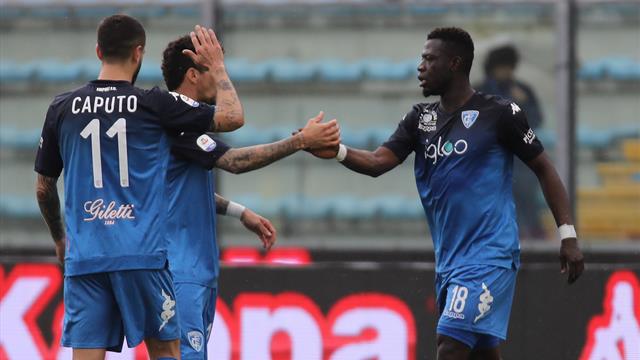 La furia Empoli travolge il Torino: 4-1 al Castellani con Acquah, Brighi, Di Lorenzo e Caputo