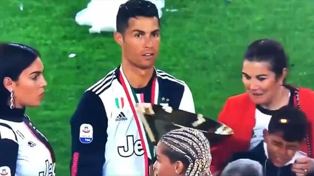 Роналду не удержал чемпионский кубок и ударил им сына и Джорджину